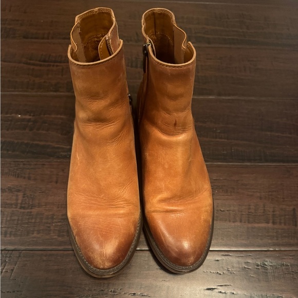 Franco sarto cognac leather Chelsea boots size 10 ankle booties - Picture 6 of 7